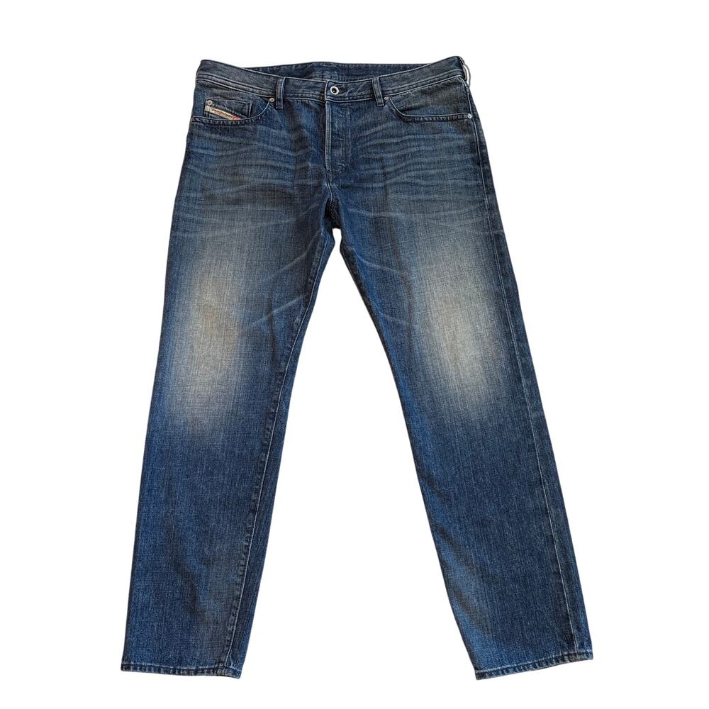 Diesel Buster Jeans Mens 38x32 Blue Slim Tapered Button Fly 100% Cotton USA Made